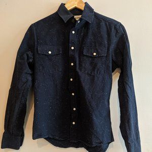 Navy Long Sleeve Button Down by Taylor Stitch